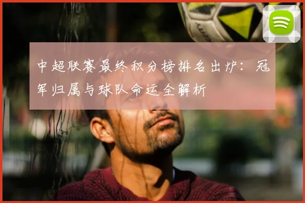 中超联赛最终积分榜排名出炉：冠军归属与球队命运全解析