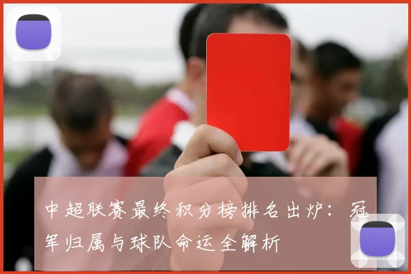 中超联赛最终积分榜排名出炉:冠军归属与球队命运全解析